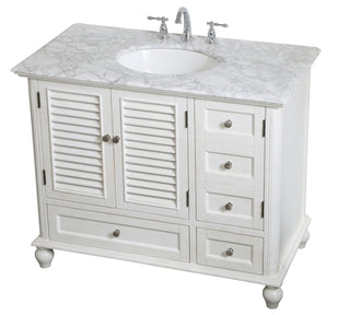 42 inch Single Bathroom Vanity in Antique White