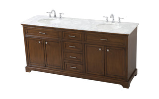 72 inch double bathroom vanity in teak