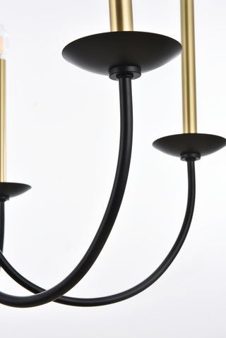 Cohen 42 inch pendant in black and brass