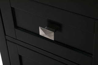 18 Inch Wide Bathroom Storage Freedstanding Cabinet In Black