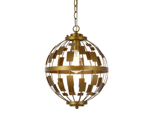 Levante 1 light pendant in brass