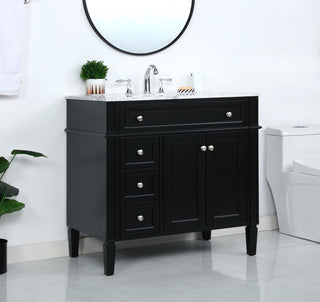 36 inch Single bathroom vanity in Black