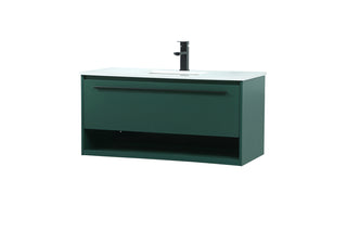 40 inch Single bathroom vanity in green