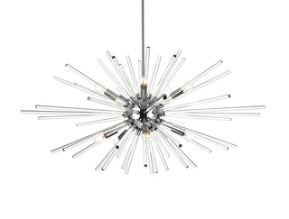 Sienna 42 inch crystal rod pendant in chrome