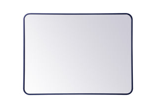 Soft corner metal rectangular mirror 30x40 inch in Blue