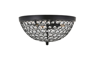 Taye 3 light Matte Black Flush Mount