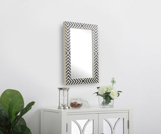 Rectangular mirror 30x20 inch in chevron