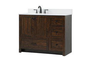 42 inch Single bathroom vanity in expresso with backsplash