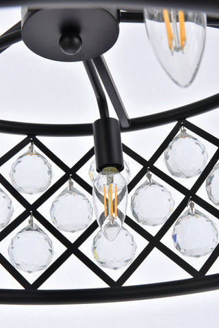 Madison 5 light Matte Black Chandelier Clear Royal Cut Crystal