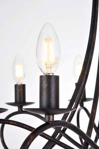 Lyndon 8 light Dark Bronze Pendant