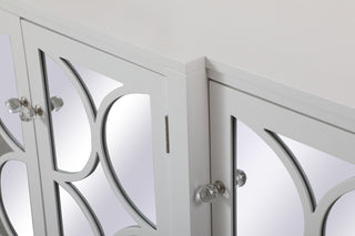 72 inch mirrored credenza in White