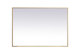 Pier 42x60 inch LED mirror with adjustable color temperature 3000K/4200K/6400K in brass