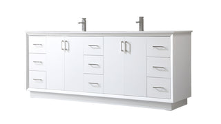 84 Inch Double Bathroom Vanity In White