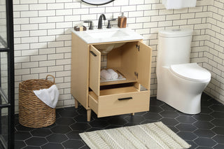 24 inch bathroom vanity in Maple