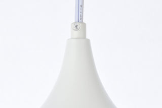 Nora 1 Light white plug-in pendant