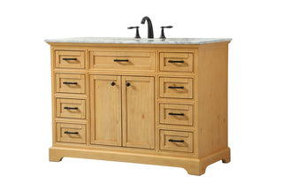 48 inch Single bathroom vanity in natural wood