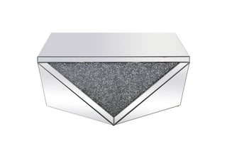 38 inch Square Crystal Coffee Table Silver Royal Cut Crystal