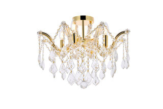 Maria Theresa 4 light Gold Flush Mount Clear Royal Cut Crystal