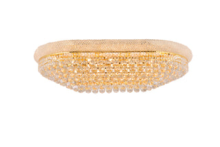 Primo 24 light Gold Flush Mount Clear Royal Cut Crystal