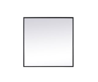 Metal Frame Square Mirror 24 inch in Black