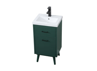 18 inch bathroom vanity in Green