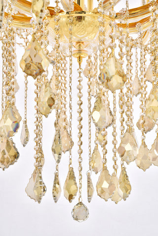 Maria Theresa 49 light Gold Chandelier Golden Teak (Smoky) Royal Cut Crystal