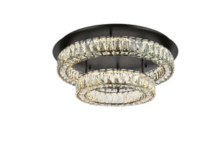 Monroe 26 inch LED double flush mount in black