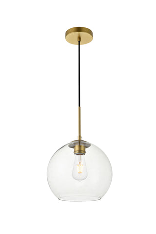 Baxter 1 Light Brass Pendant With Clear Glass