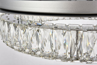 Monroe LED light Chrome Flush Mount Clear Royal Cut Crystal