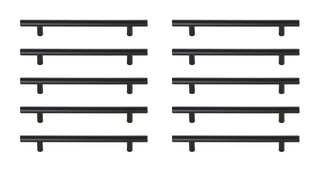 Quinn 6-5/16" Center to Center Matte Black Bar Pull Multipack (set of 10)