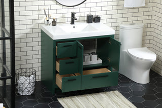 36 inch Single bathroom vanity in Green