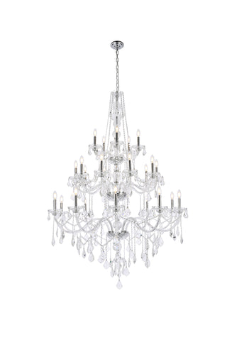 Verona 25 light Chrome Chandelier Clear Royal Cut Crystal