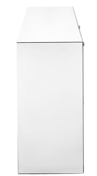 47 inch Rectangle Crystal Vanity Table in Clear Mirror Finish