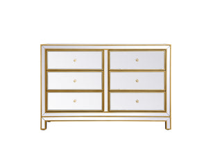 Cabinet 6 drawers 48in. W x 18in. Din. x 32in. H in gold