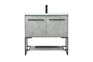 36 inch Single bathroom vanity in concrete grey