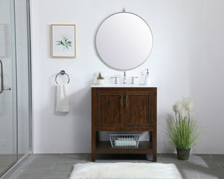 30 inch Single Bathroom Vanity in Espresso with Backsplash