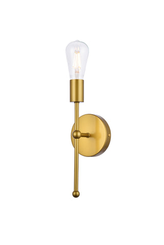 Keely 1 light brass wall sconce