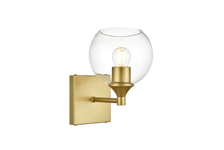 Foster 1 light Brass and Clear Bath Sconce