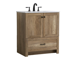 30 inch Single Bathroom Vanity in Natural oak