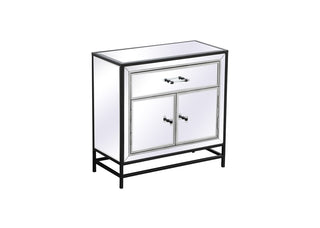 James 28.5 in. mirrored cabinet in black