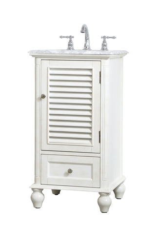 19 inch Single Bathroom Vanity in Antique White