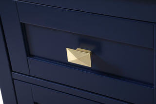 18 Inch Wide Bathroom Storage Freedstanding Cabinet In Blue