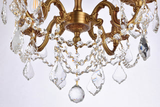 Rosalia 4 light French Gold Flush Mount Clear Royal Cut Crystal