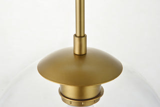 Baxter 1 Light Brass Pendant With Clear Glass