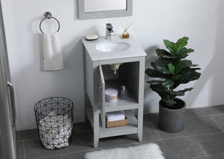 18 inch Single Bathroom Vanity in Grey