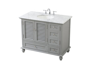 42 inch Single bathroom vanity in grey