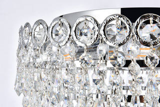 Century 4 light Chrome Flush Mount Clear Royal Cut Crystal