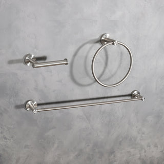 Alma 3-Piece Bathroom Hardware Set in Brushed Nickel