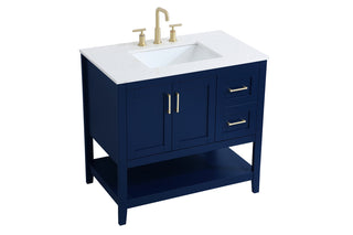 36 inch Single Bathroom Vanity in Blue