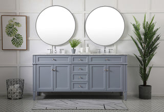 72 inch double bathroom vanity in grey